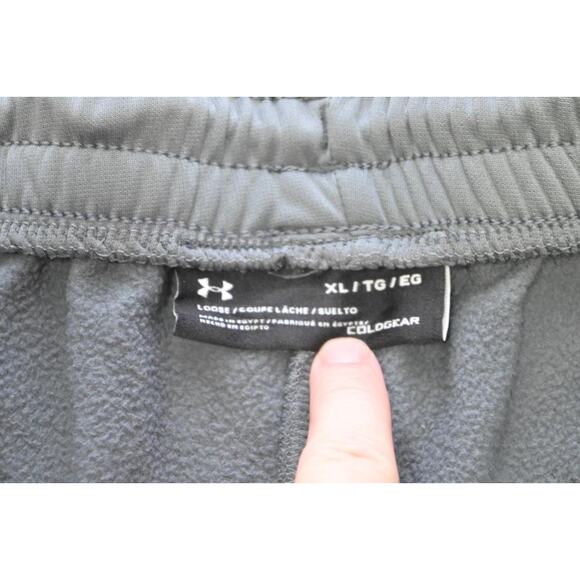 Under Armour Sweat Pants ColdGear Tapered Gray Athletic W/Pockets Mens XL - Picture 8 of 10